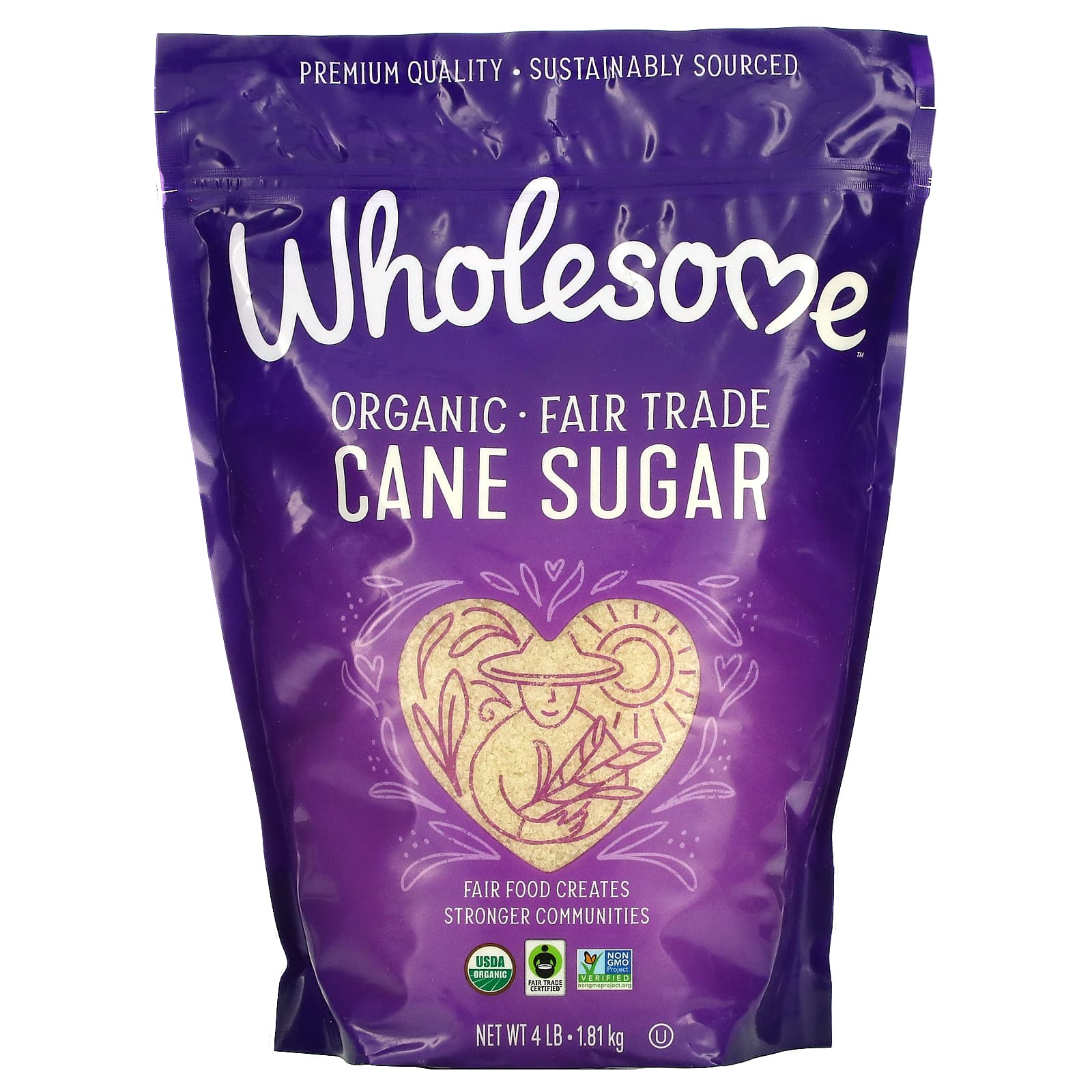 Wholesome Sweeteners-Organic Cane Sugar-4 lb (1.81 kg)