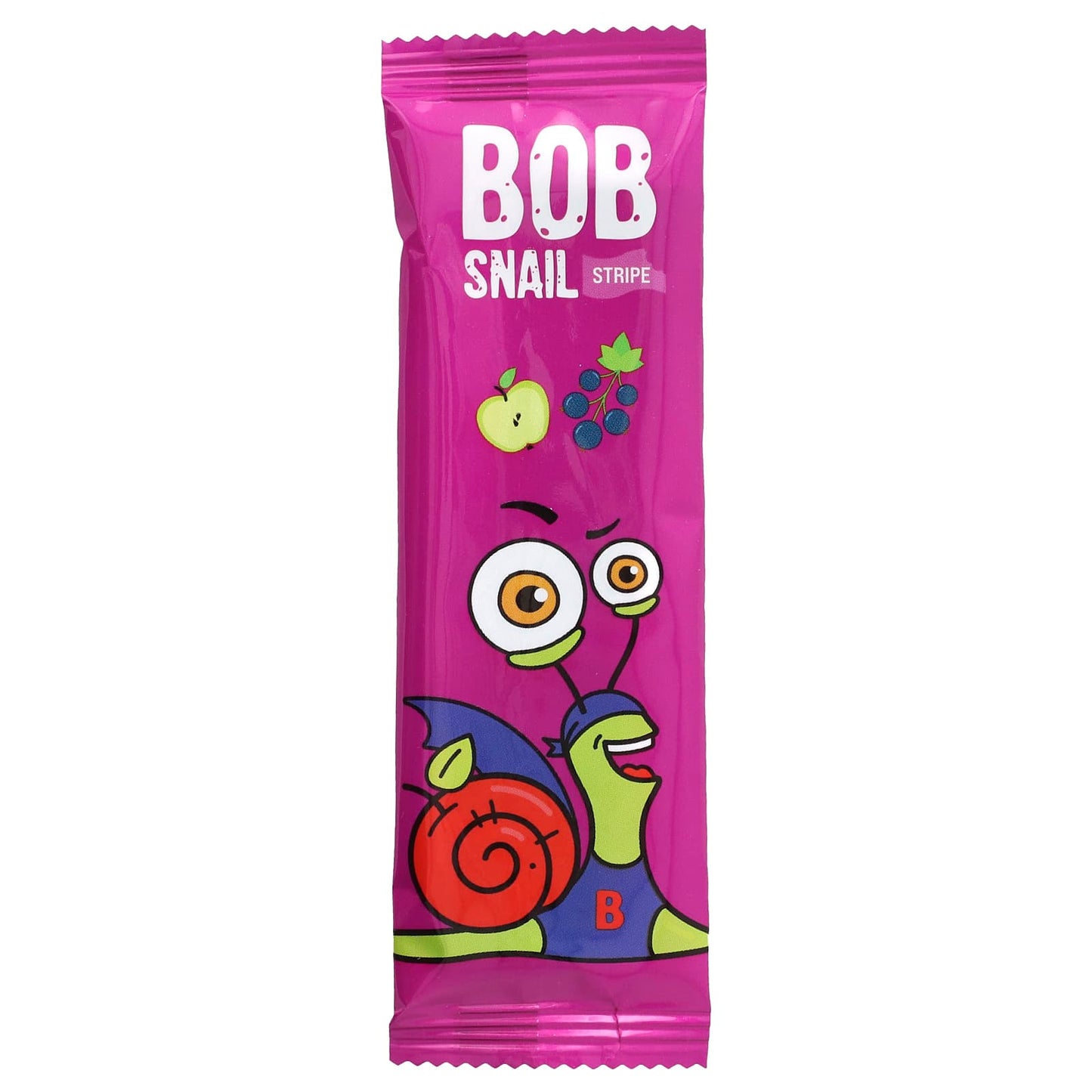 Bob Snail, Fruit Stripe, Apple-Black Currant, 6 Count, 0.49 oz (14 g) Each