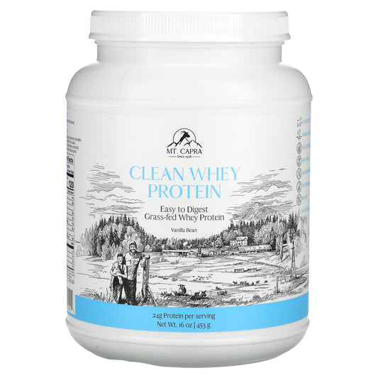 Mt. Capra-Clean Whey Protein-Vanilla Bean-16 oz (453 g)