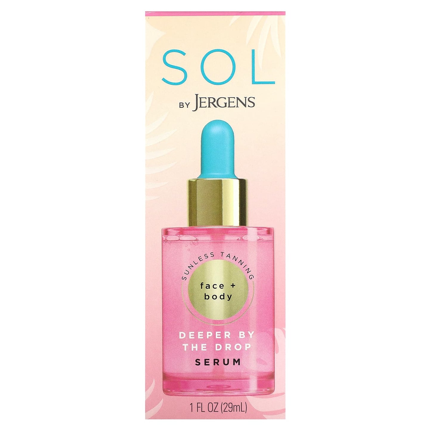 Jergens, Sol, Sunless Tanning, Deeper By The Drop Serum, 1 fl oz (29 ml)