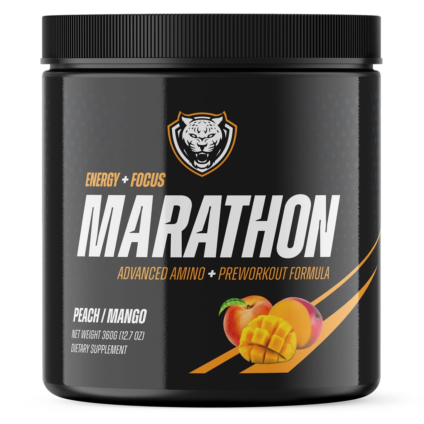 6AM Run-Marathon-Advanced Amino + Preworkout Formula-Peach Mango-12.7 oz (360 g)