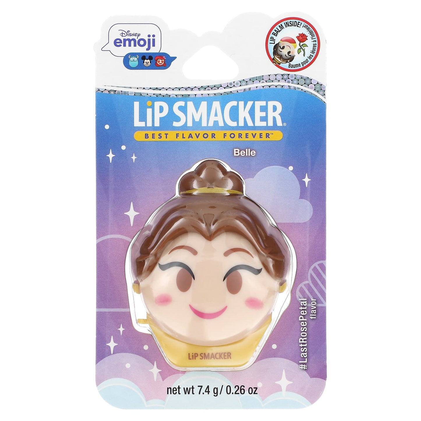 Lip Smacker, Disney Emoji, Lip Balm, Belle, #LastRosePetal, 0.26 oz (7.4 g)