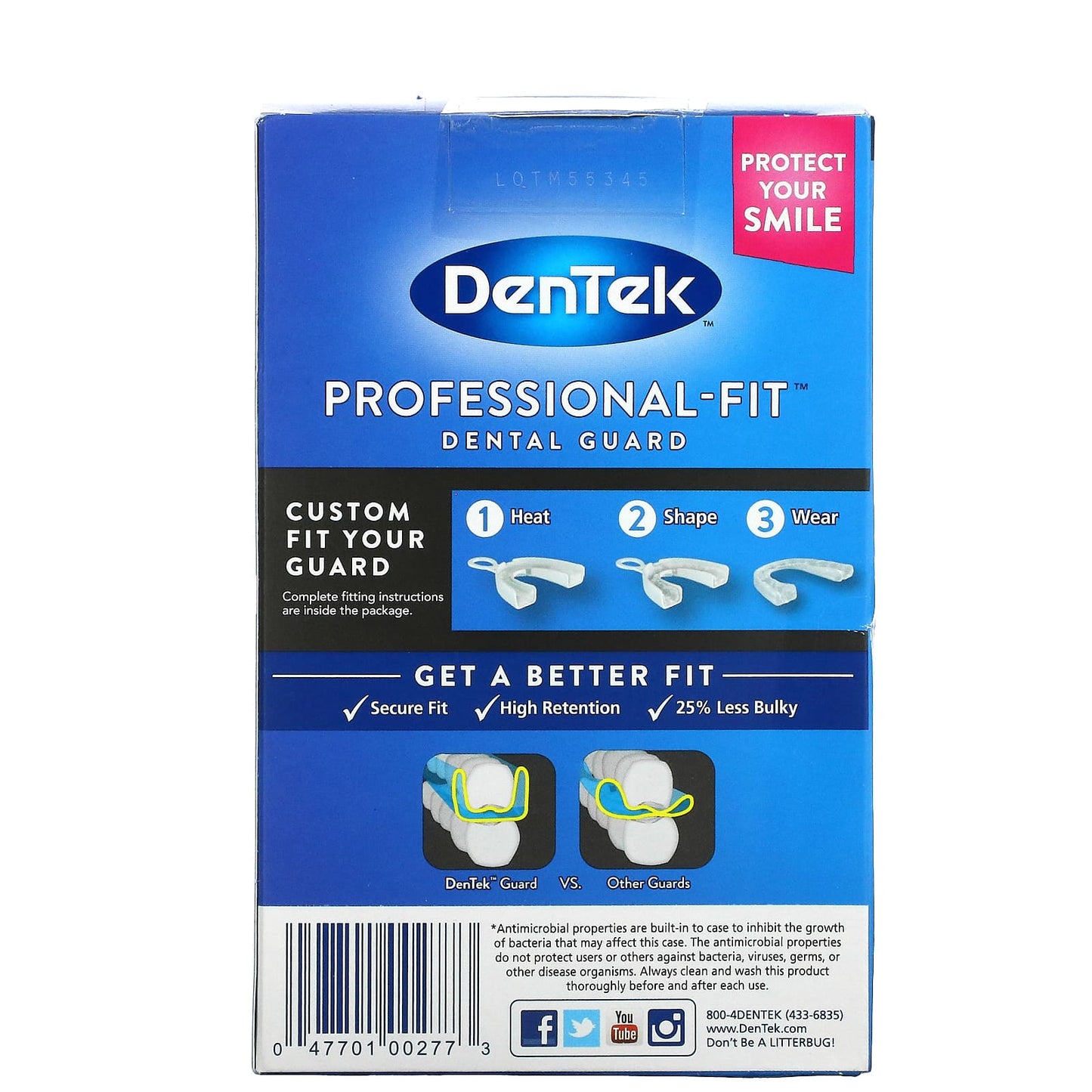 DenTek, Professional-Fit Dental Guard, 1 Guard + 1 Fitting Tray + 1 Storage Case