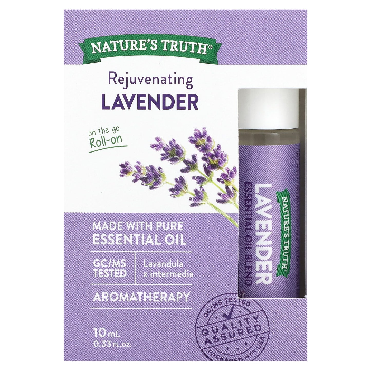 Nature's Truth, Essential Oil Blend Roll On, Rejuvenating Lavender, 0.33 fl oz (10 ml)