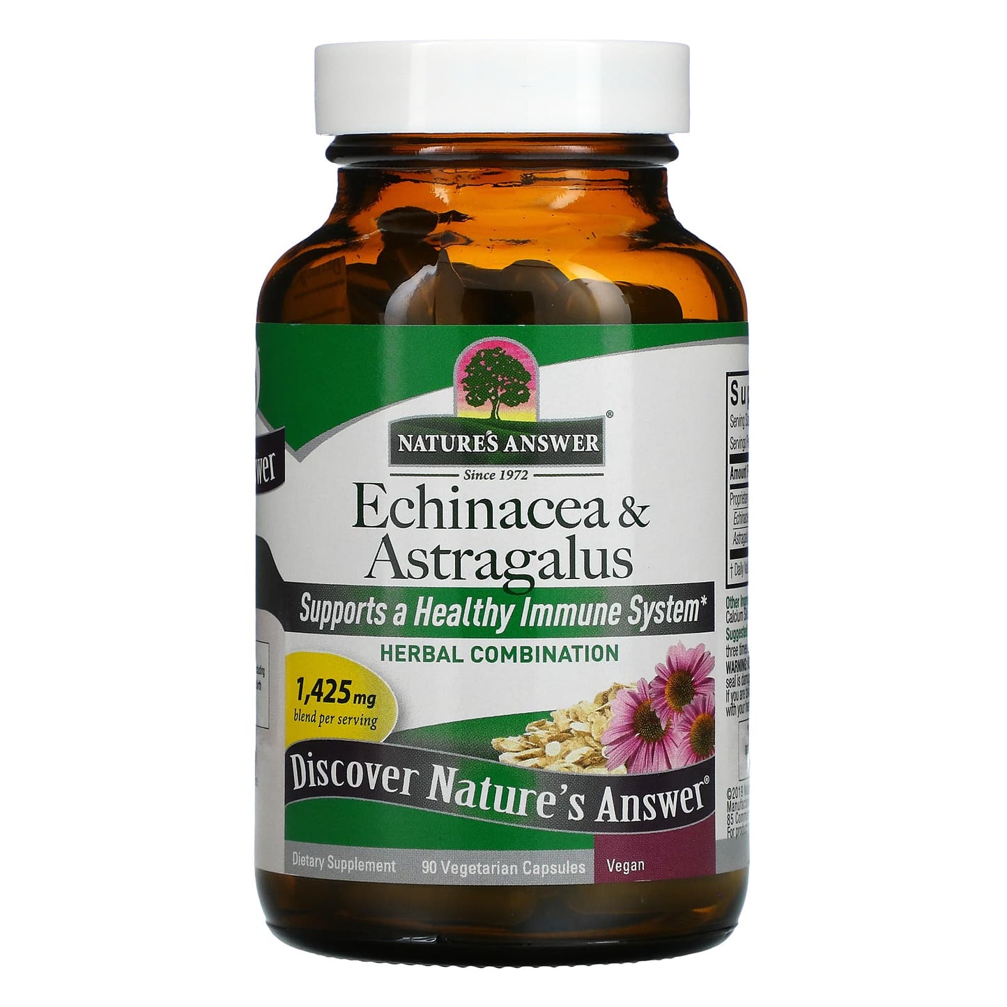 Nature's Answer, Echinacea & Astragalus, 90 Vegetarian Capsules