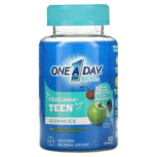 One-A-Day-For Him-VitaCraves-Teen Multivitamin-60 Gummies