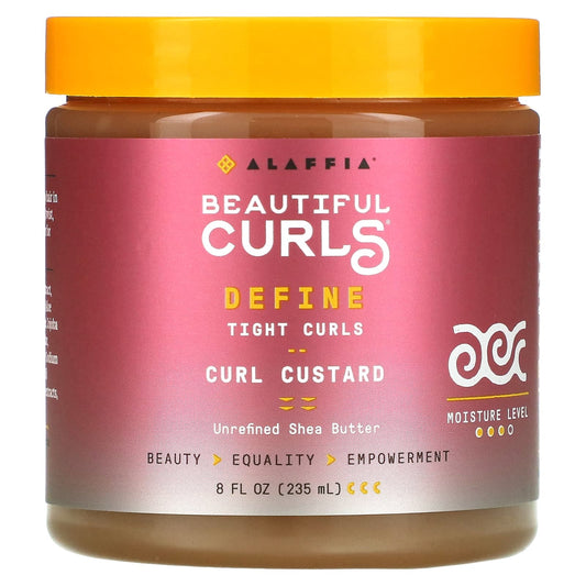 Alaffia-Beautiful Curls-Define-Curl Custard-Unrefined Shea Butter-8 fl oz (235 ml)