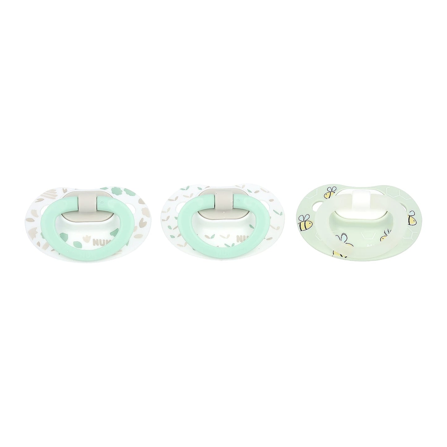 NUK, Glow in the Dark Orthodontic Pacifier, 0-6 Months, Green, 3 Pack