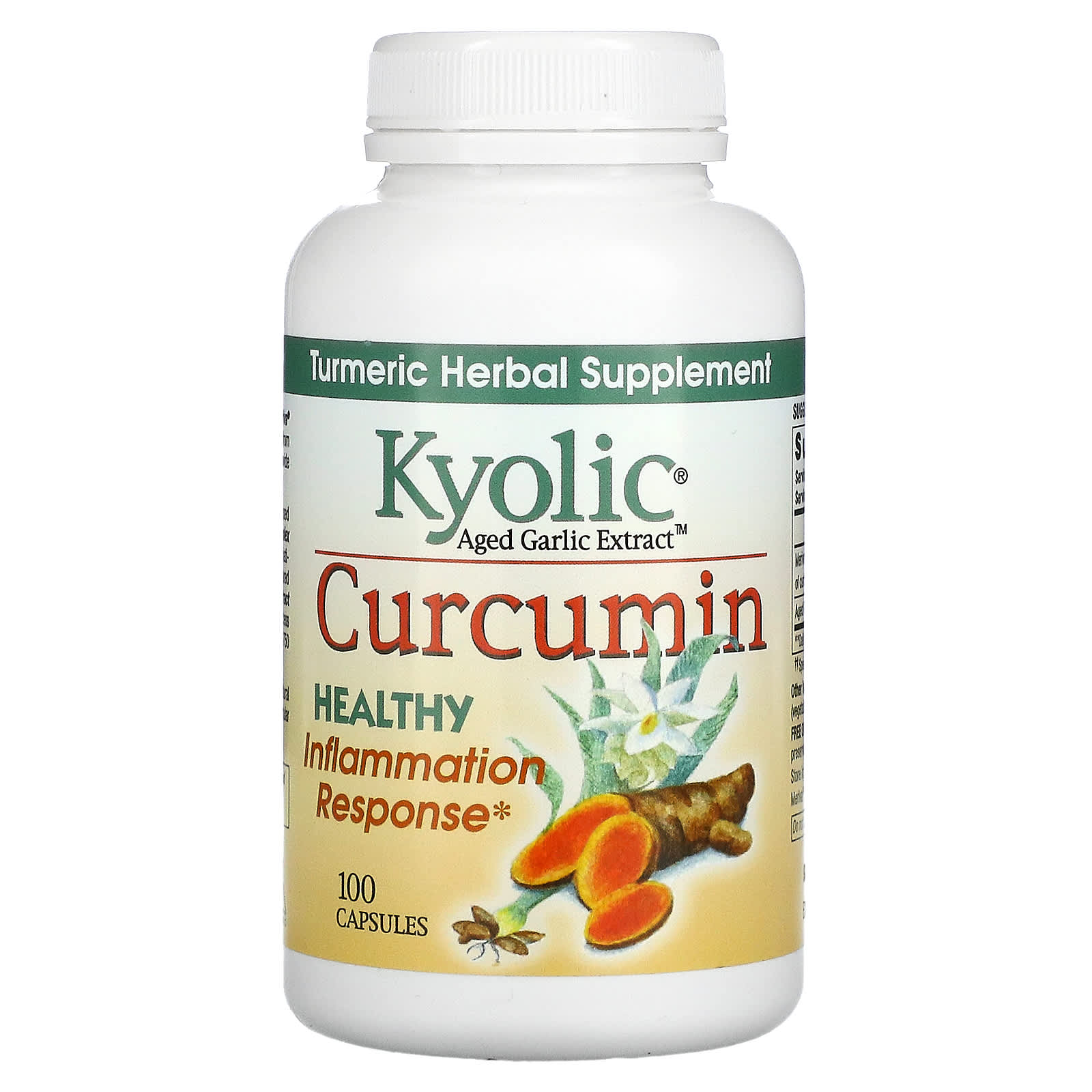 Kyolic-Aged Garlic Extract-Curcumin-100 Capsules