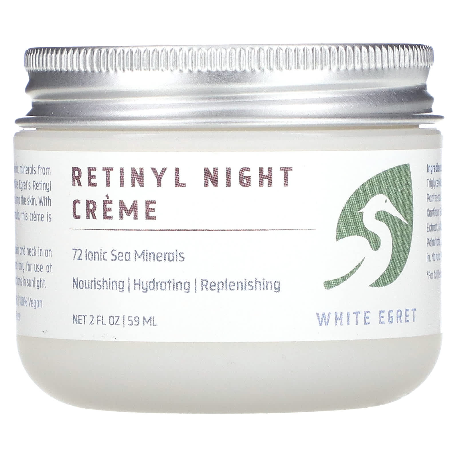 White Egret Personal Care-Retinyl Night Cream-2 fl oz (59 ml)