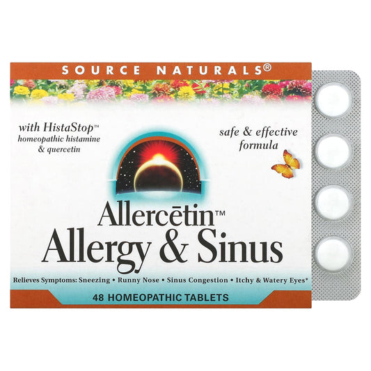 Source Naturals-Allercetin-Allergy & Sinus-48 Homeopathic Tablets