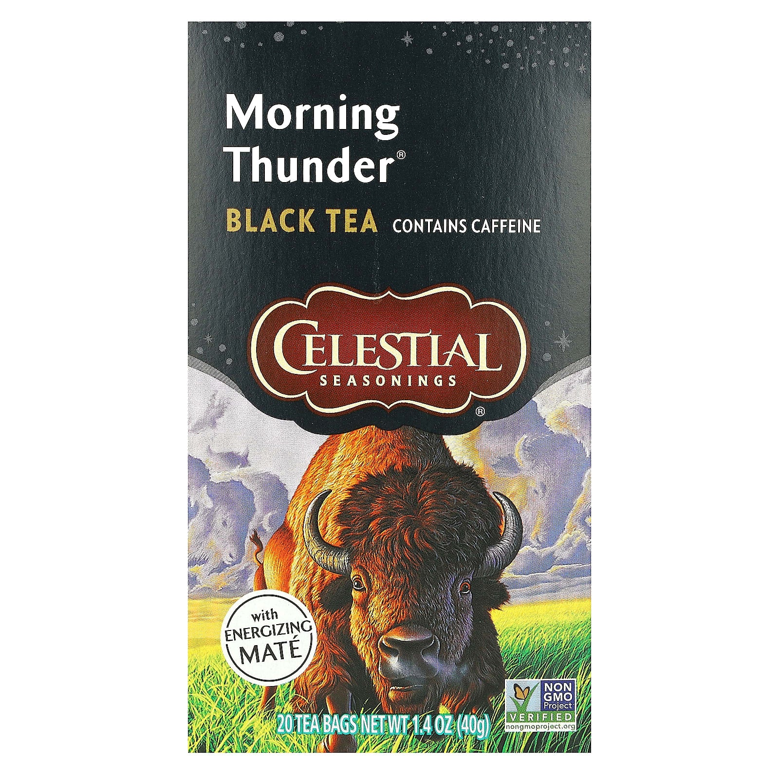 Celestial Seasonings-Black Tea-Morning Thunder-20 Tea Bags-1.4 oz (40 g)