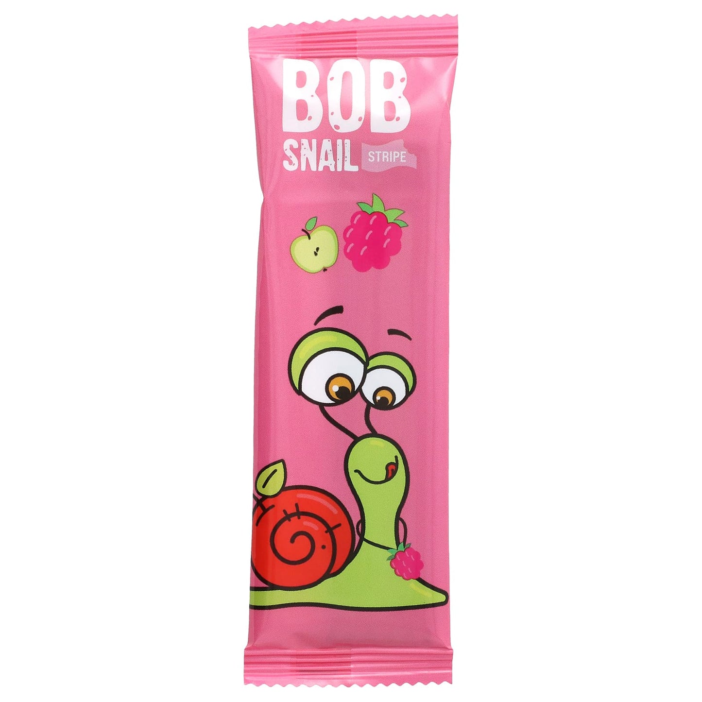 Bob Snail, Fruit Stripe, Apple-Raspberry, 6 Count, 0.49 oz (14 g) Each