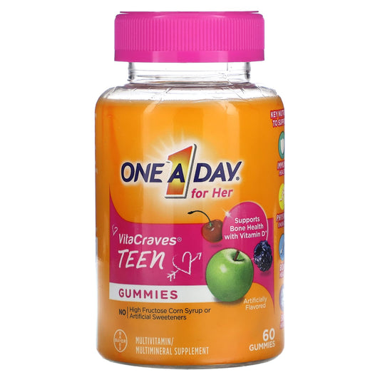 One-A-Day-For Her-VitaCraves-Teen -60 Gummies