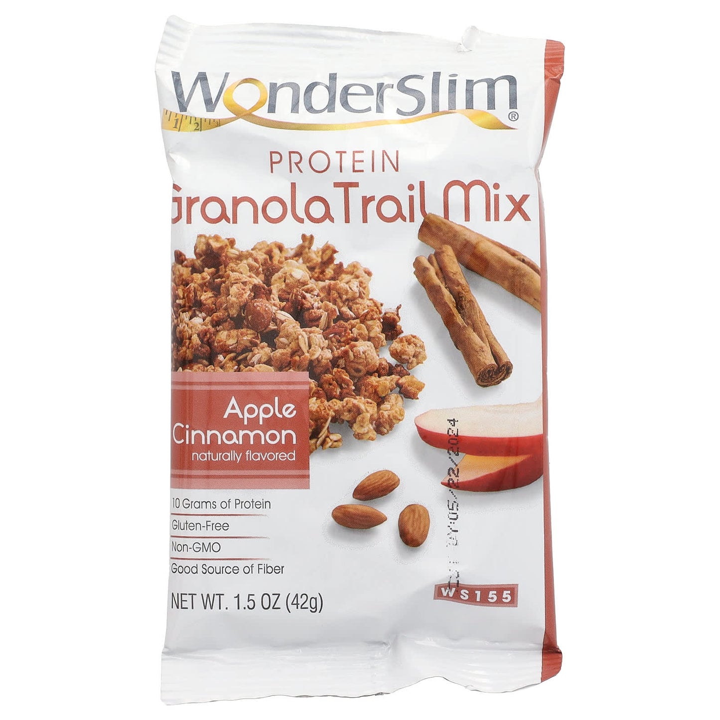 WonderSlim, Protein Granola Trail Mix, Apple Cinnamon, 7 Bags, 1.5 oz (42 g) Each