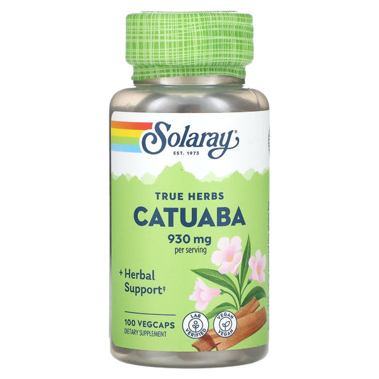 Solaray-True Herbs-Catuaba-930 mg-100 VegCaps (465 mg per Capsule)