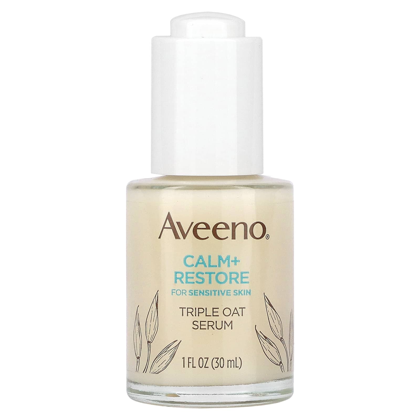 Aveeno-Calm + Restore-For Sensitive Skin-Triple Oat Serum-1 fl oz (30 ml)