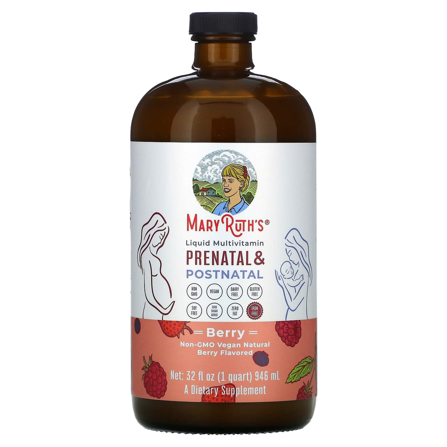 MaryRuth's-Liquid Multivitamin Prenatal & Postnatal-Berry-32 fl oz (946 ml)