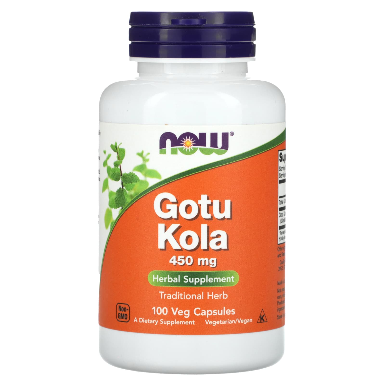 NOW Foods-Gotu Kola-450 mg-100 Veg Capsules