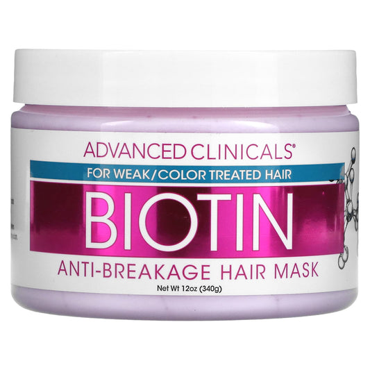 Advanced Clinicals-Biotin-Anti-Breakage Hair Mask-12 fl oz (340 ml)