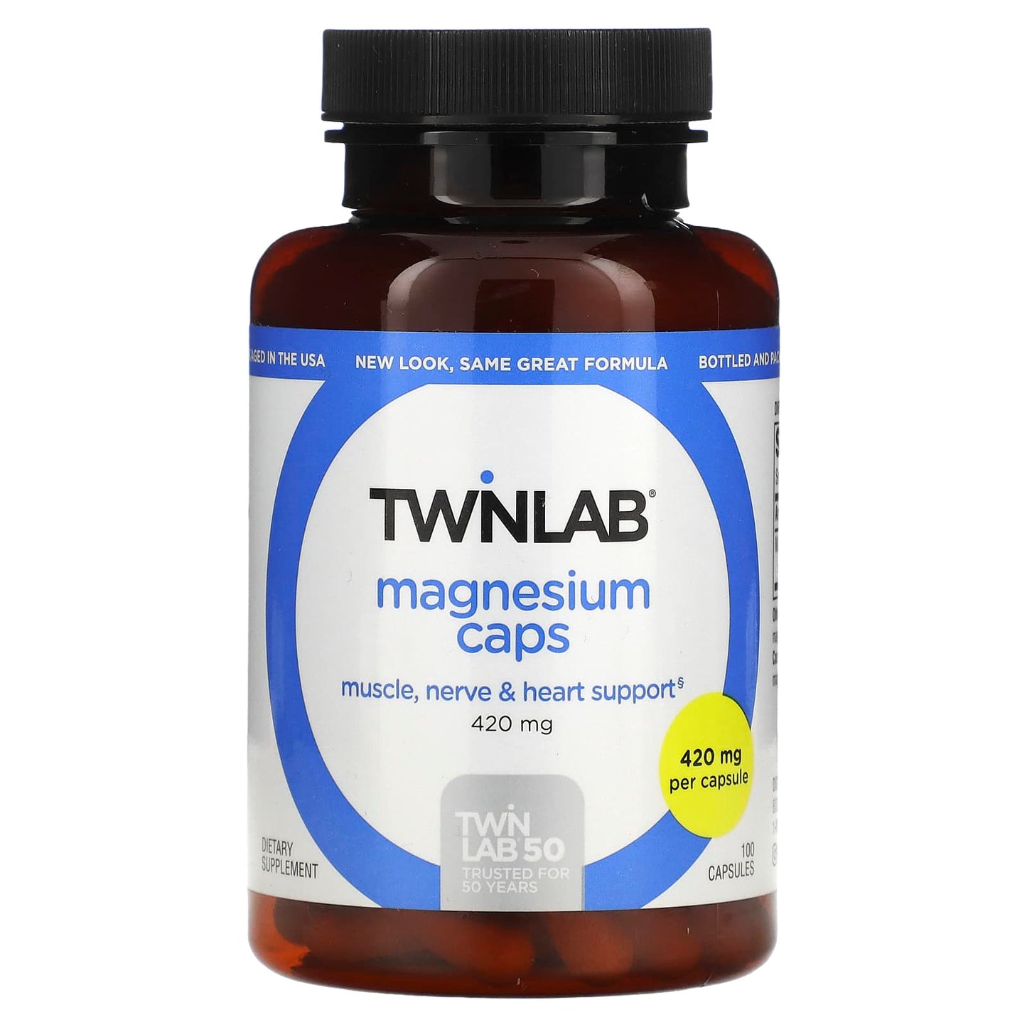 Twinlab-Magnesium Caps-420 mg-100 Capsules