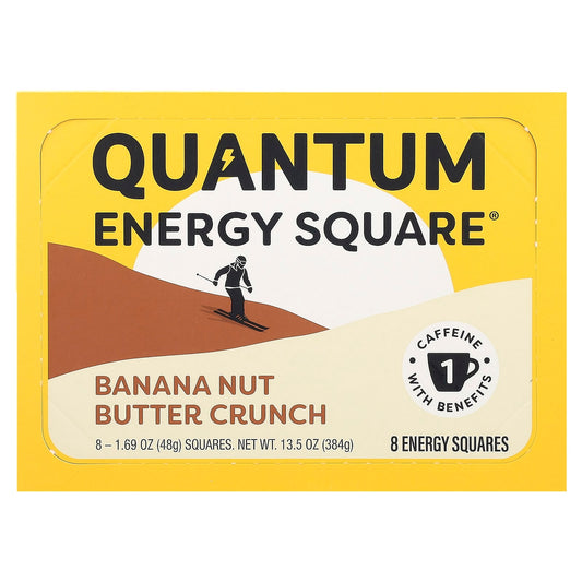 Quantum Energy Square-Banana Nut Butter Crunch-8 Energy Squares-1.69 oz (48 g) Each