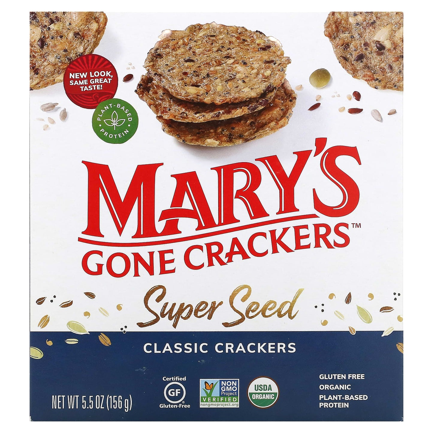 Mary's Gone Crackers-Super Seed Crackers-Classic-5.5 oz (156 g)