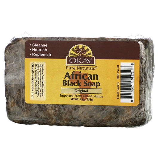 Okay Pure Naturals-African Black Bar Soap-Original-5.5 oz (156 g)