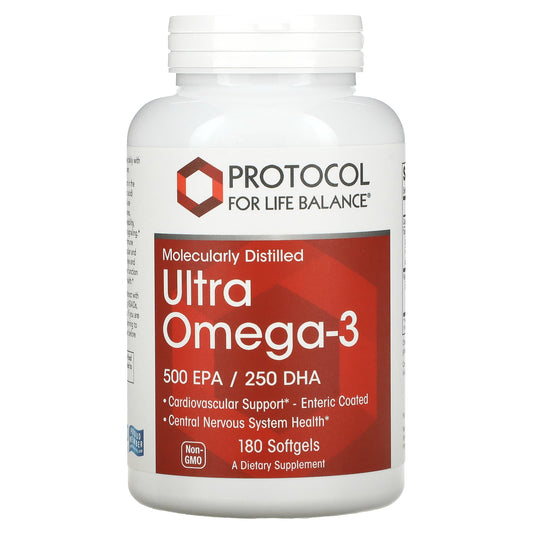 Protocol for Life Balance-Molecularly Distilled Ultra Omega-3-500 EPA / 250 DHA-180 Softgels