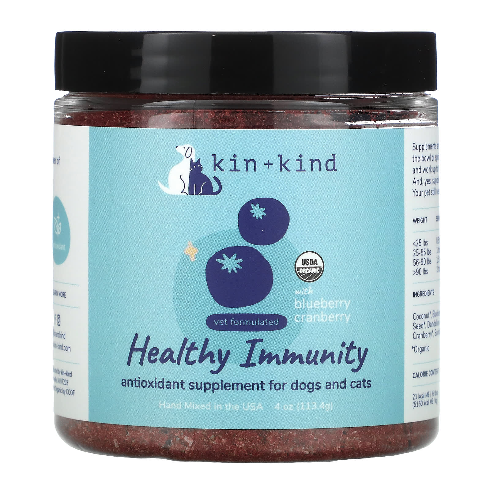 Kin+Kind-Healthy Immunity-For Dogs and Cats -4 oz (113.4 g)