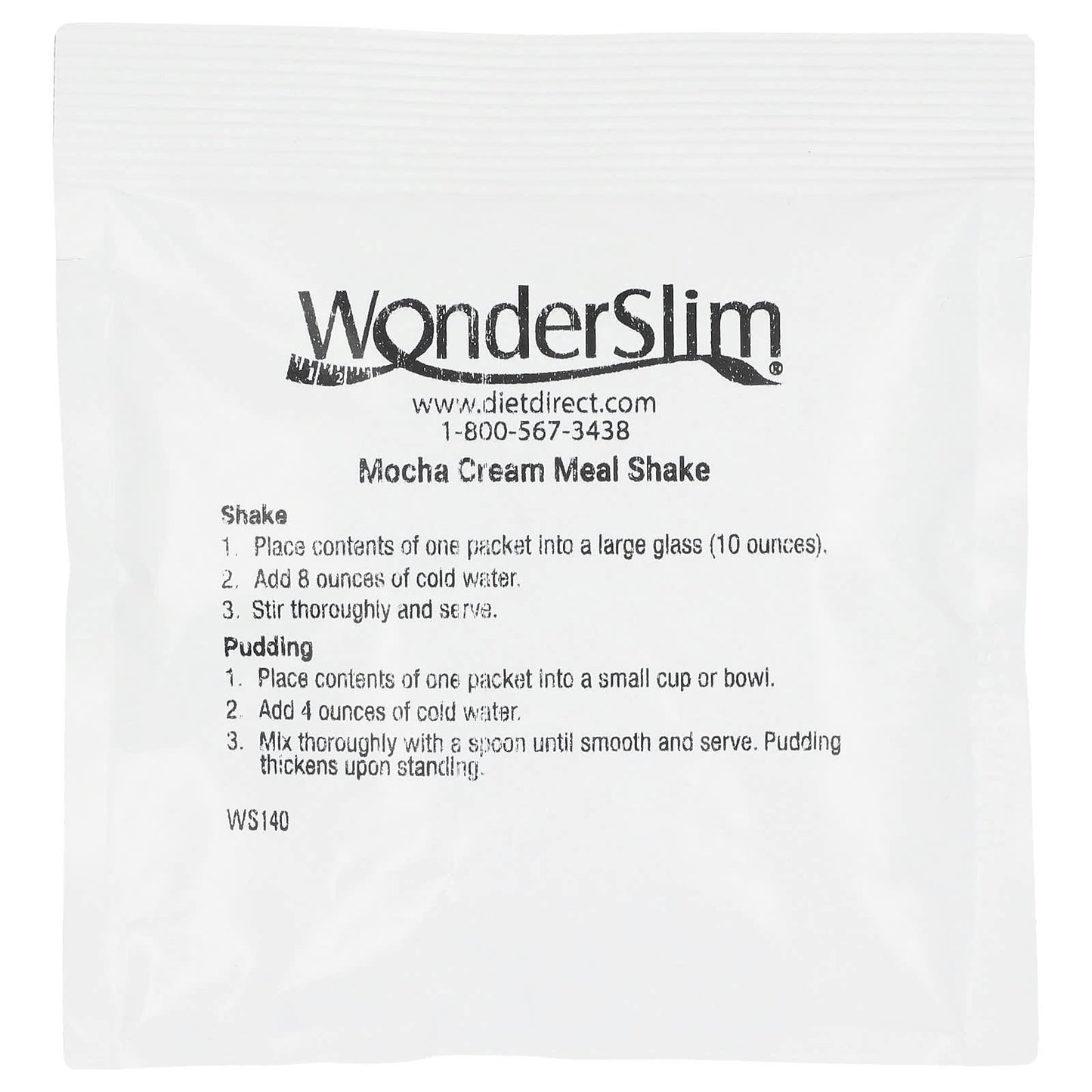 WonderSlim, Meal Shake, Mocha Cream, 7 Packets, 28 g Each