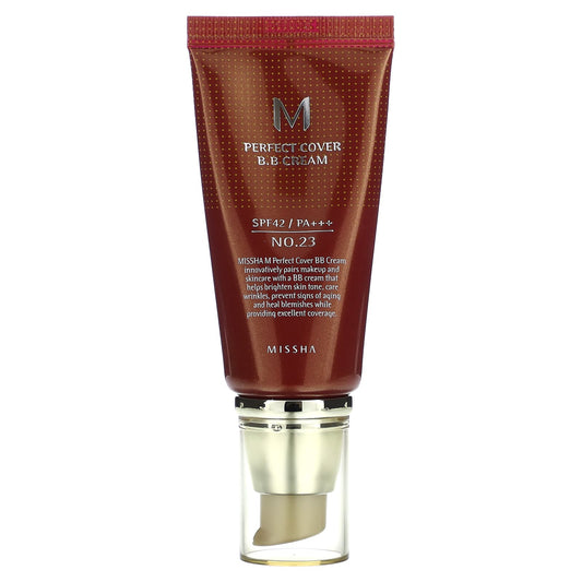 Missha-M Perfect Cover B.B Cream-SPF 42 PA+++-No. 23 Natural Beige-1.7 oz (50 ml)