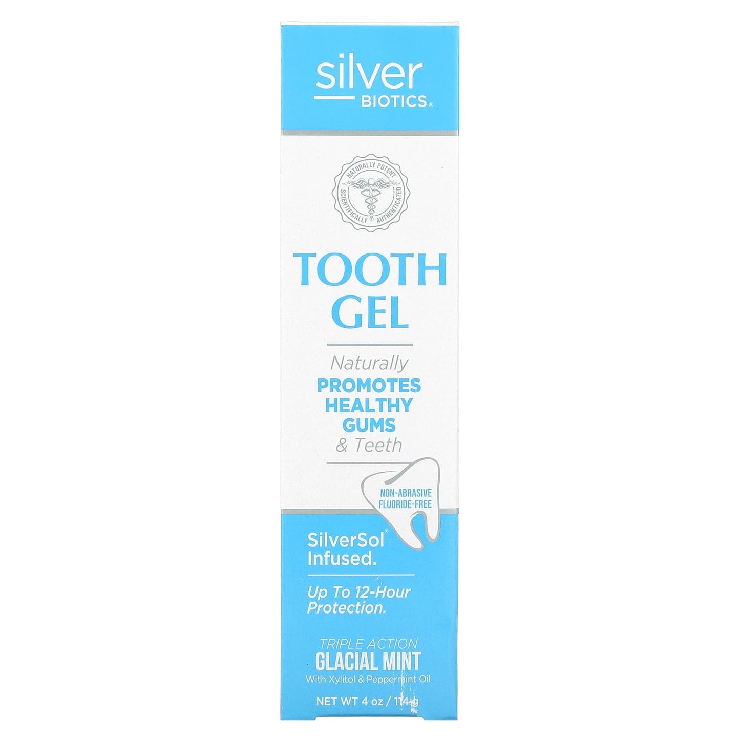 American Biotech Labs, Silver Biotics, Tooth Gel, Glacial Mint, 4 oz (114 g)