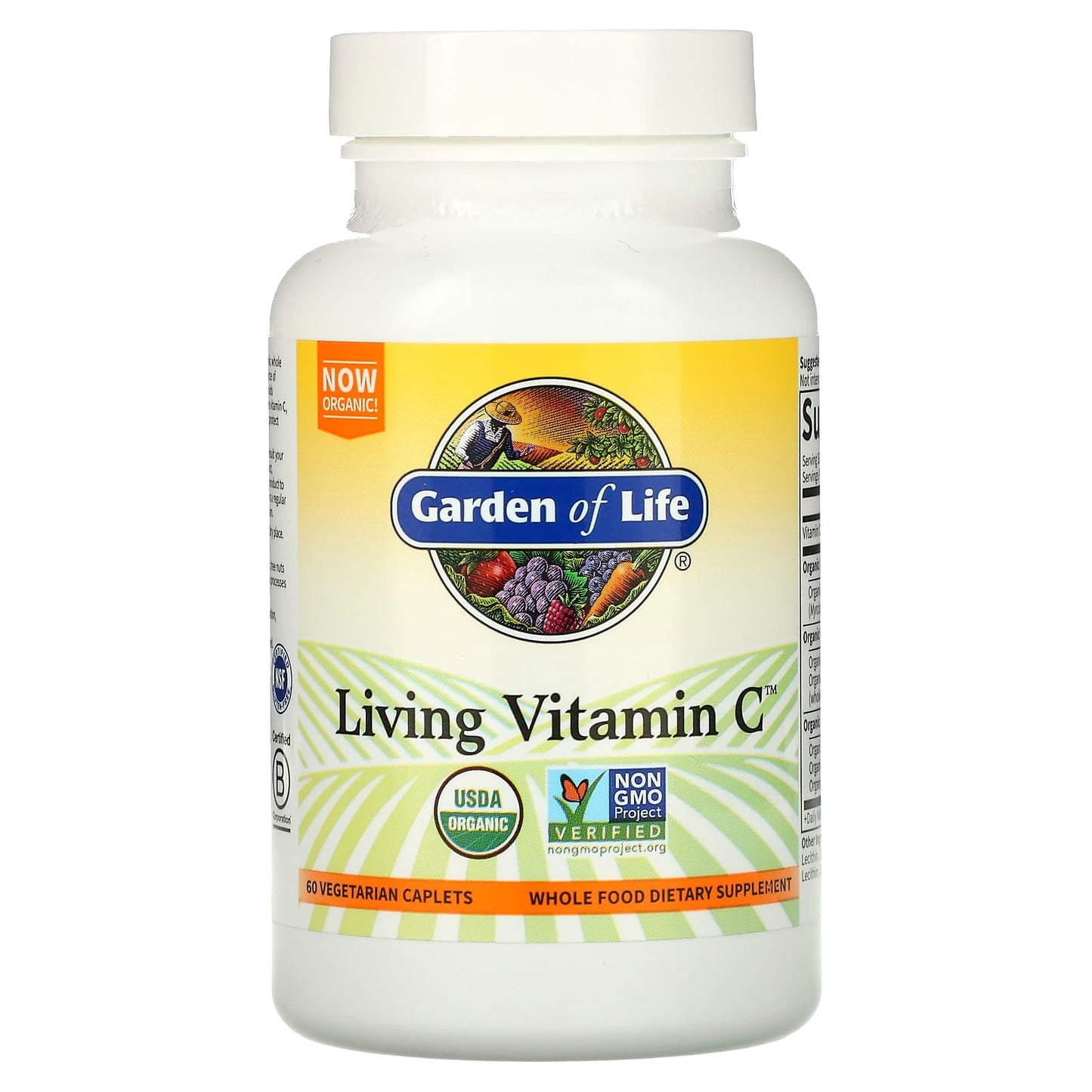 Garden of Life-Living Vitamin C-60 Vegetarian Caplets