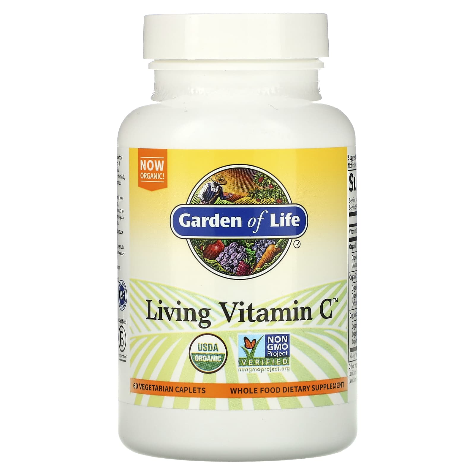 Garden of Life-Living Vitamin C-60 Vegetarian Caplets