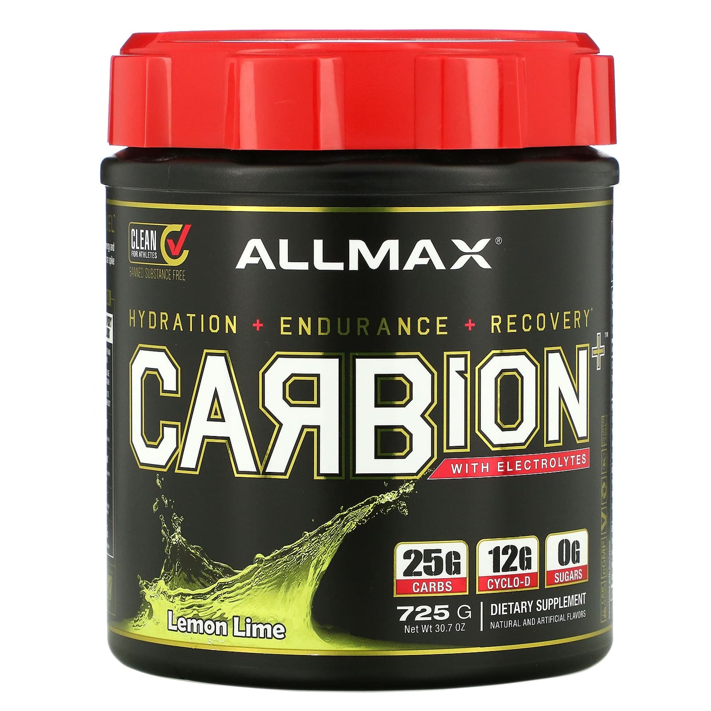 ALLMAX-CARBION+ with Electrolytes-Lemon Lime-30.7 oz (725 g)