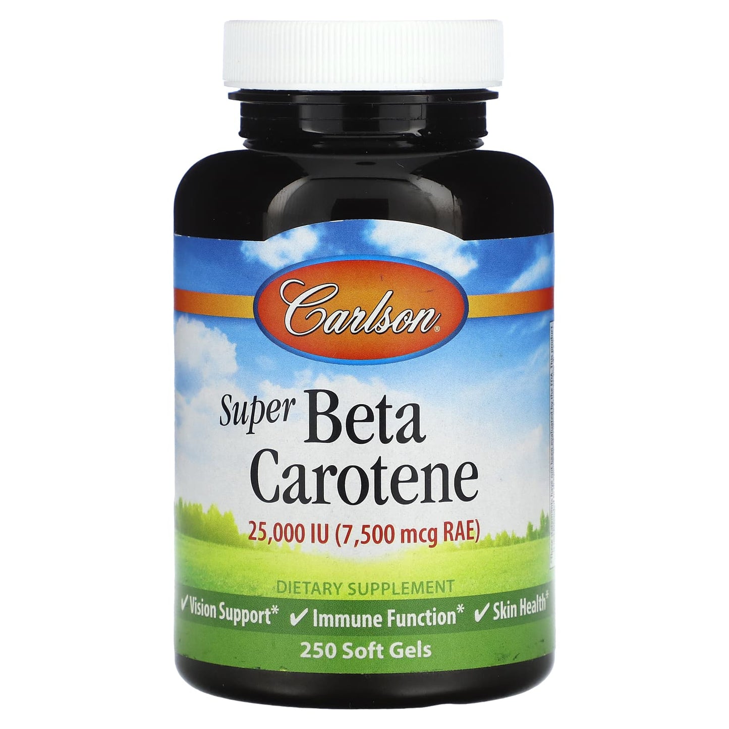 Carlson-Super Beta Carotene-7,500 mcg RAE (25,000 IU)-250 Soft Gels