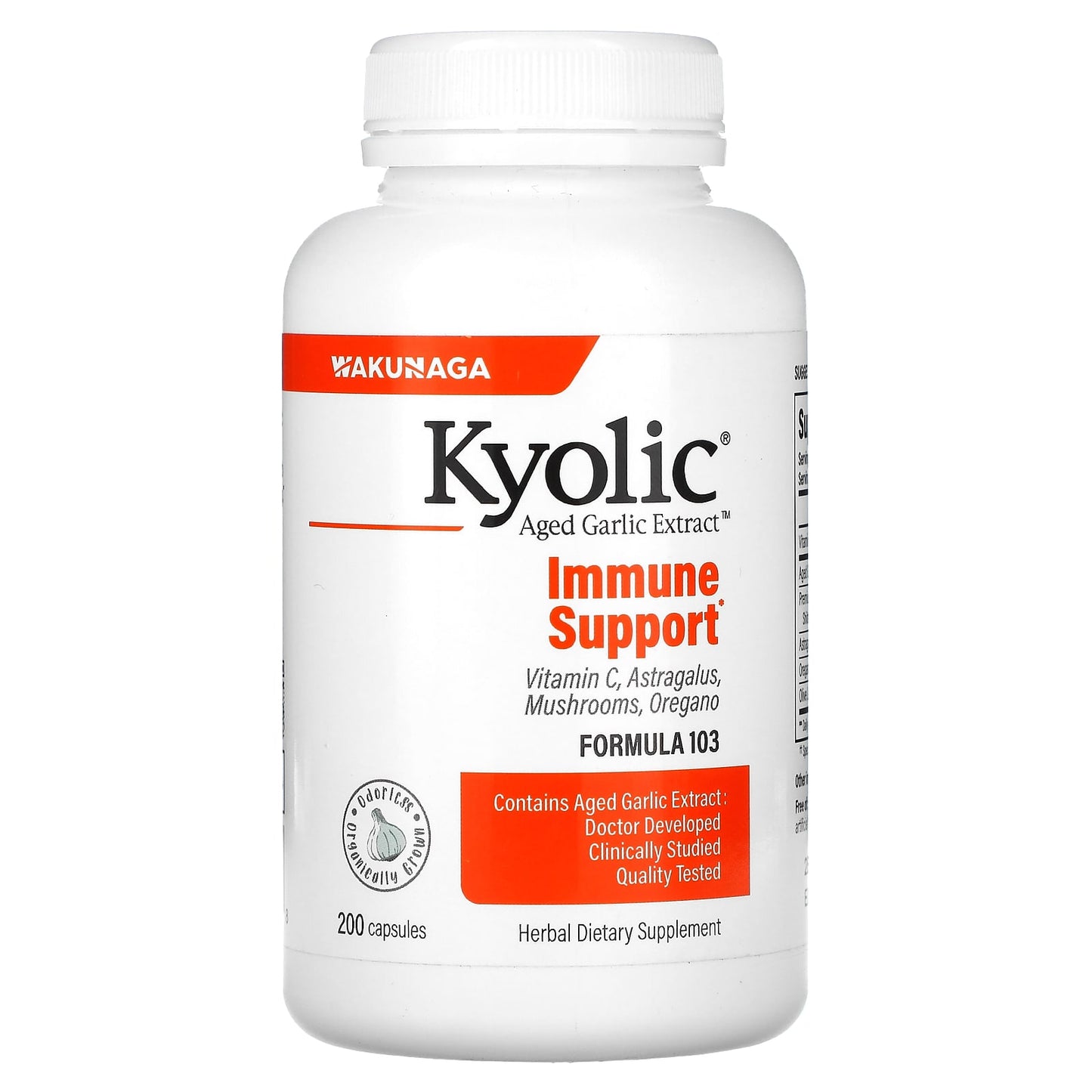 Kyolic-Aged Garlic Extract-Immune-Formula 103-200 Capsules