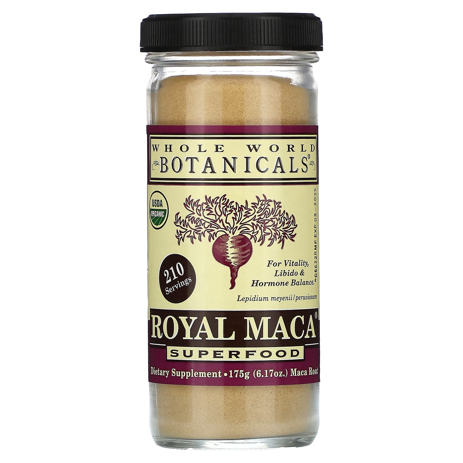 Whole World Botanicals-Royal Maca-Superfood-6.17 oz (175 g)