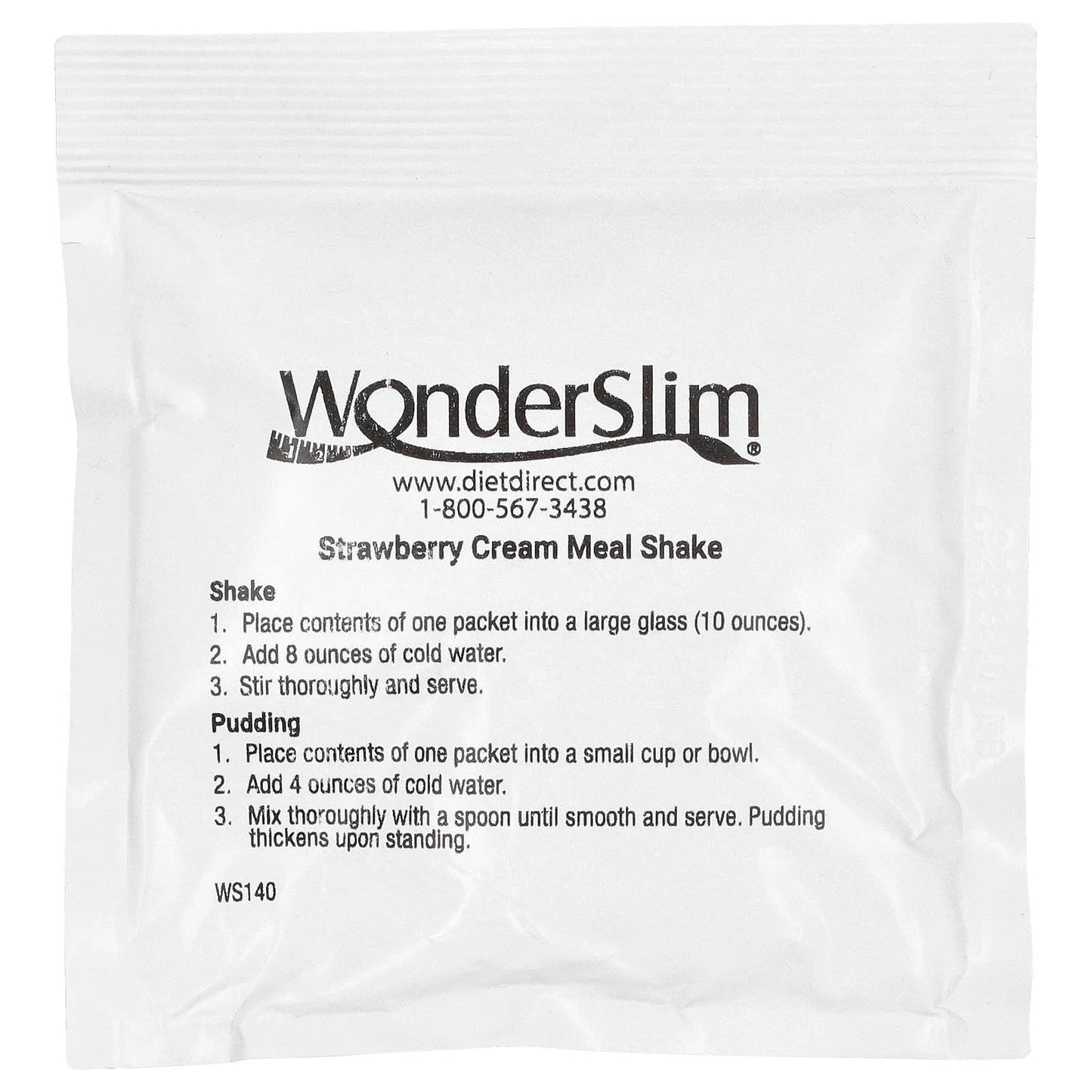 WonderSlim, Meal Shake, Strawberry Cream, 7 Packets, 0.95 oz (27 g) Each