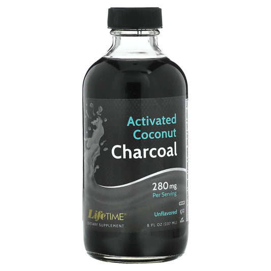 LifeTime Vitamins-Activated Coconut Charcoal-Unflavored-280 mg-8 fl oz (237 ml)