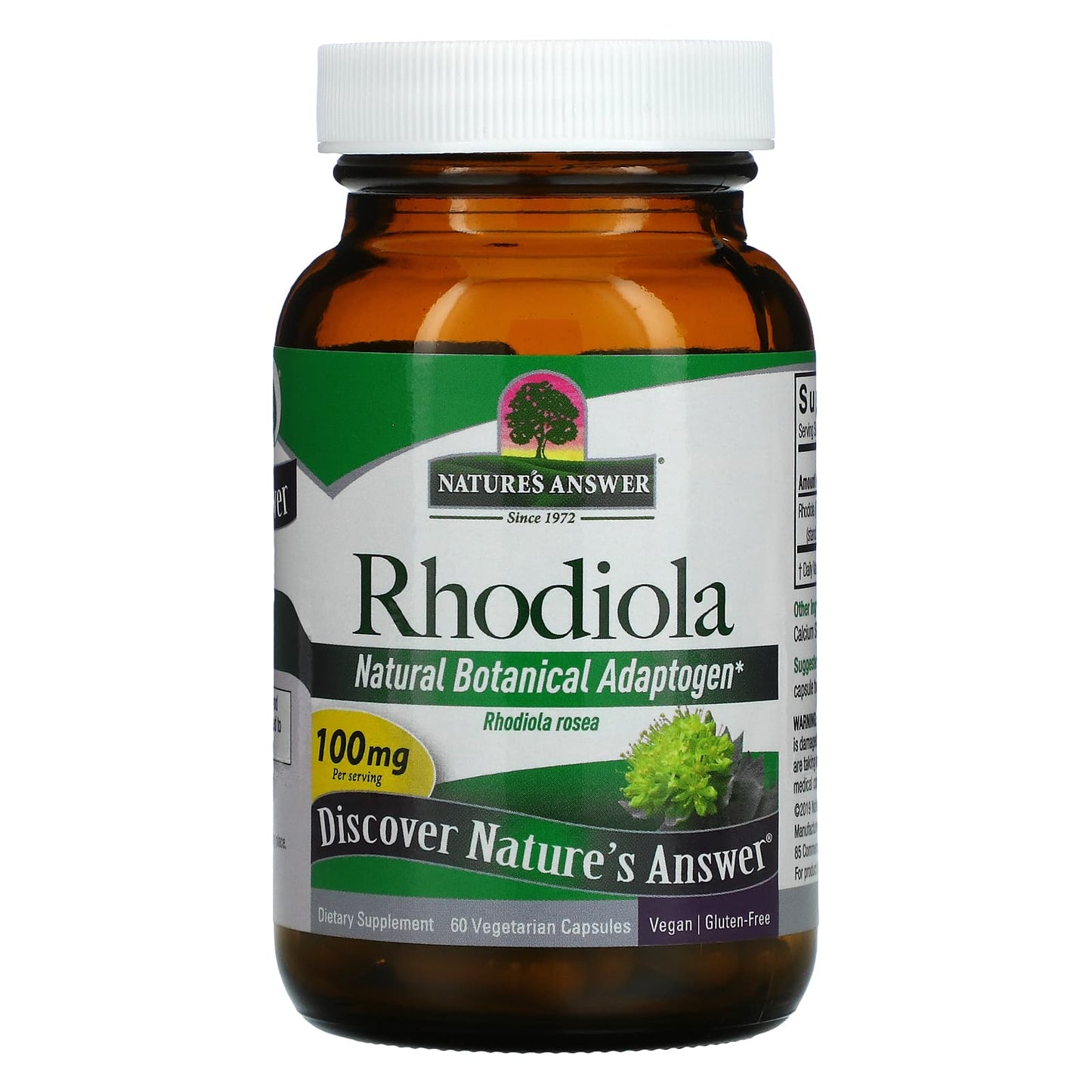 Nature's Answer, Rhodiola, 100 mg, 60 Vegetarian Capsules