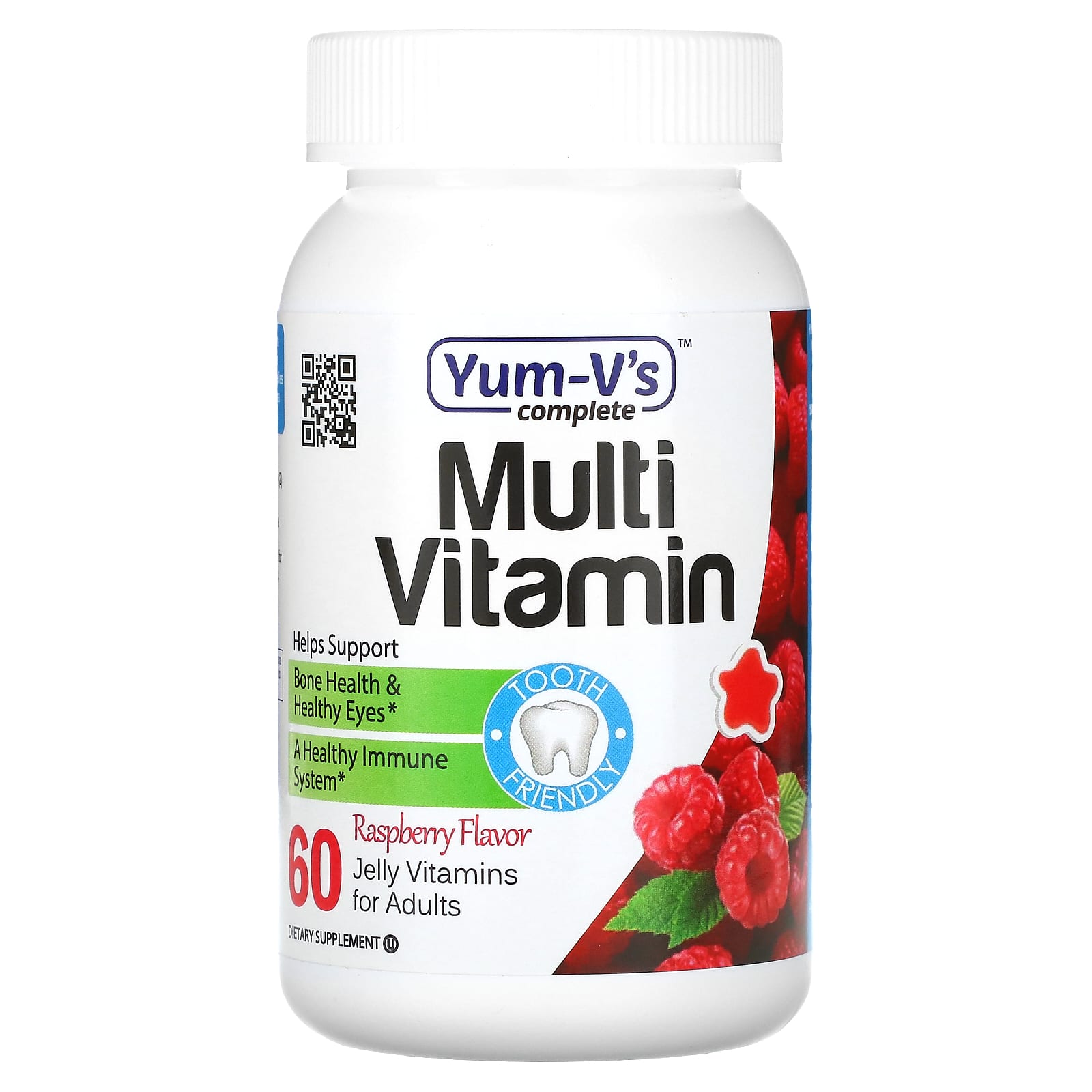 YumV's-Multi Vitamin for Adults-Raspberry-60 Jelly Vitamins