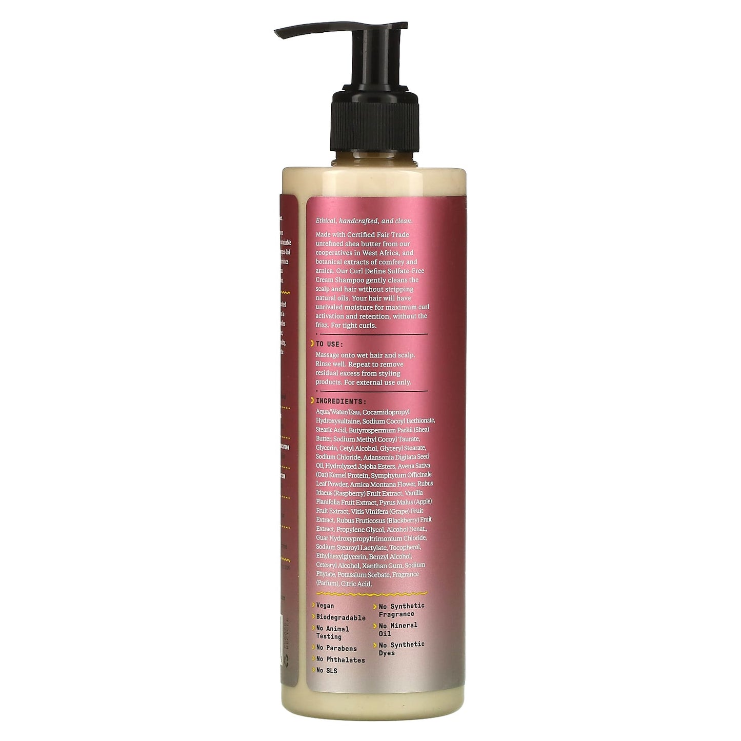 Alaffia, Beautiful Curls, Sulfate-Free Cream Shampoo, Unrefined Shea Butter, 12 fl oz (354 ml)