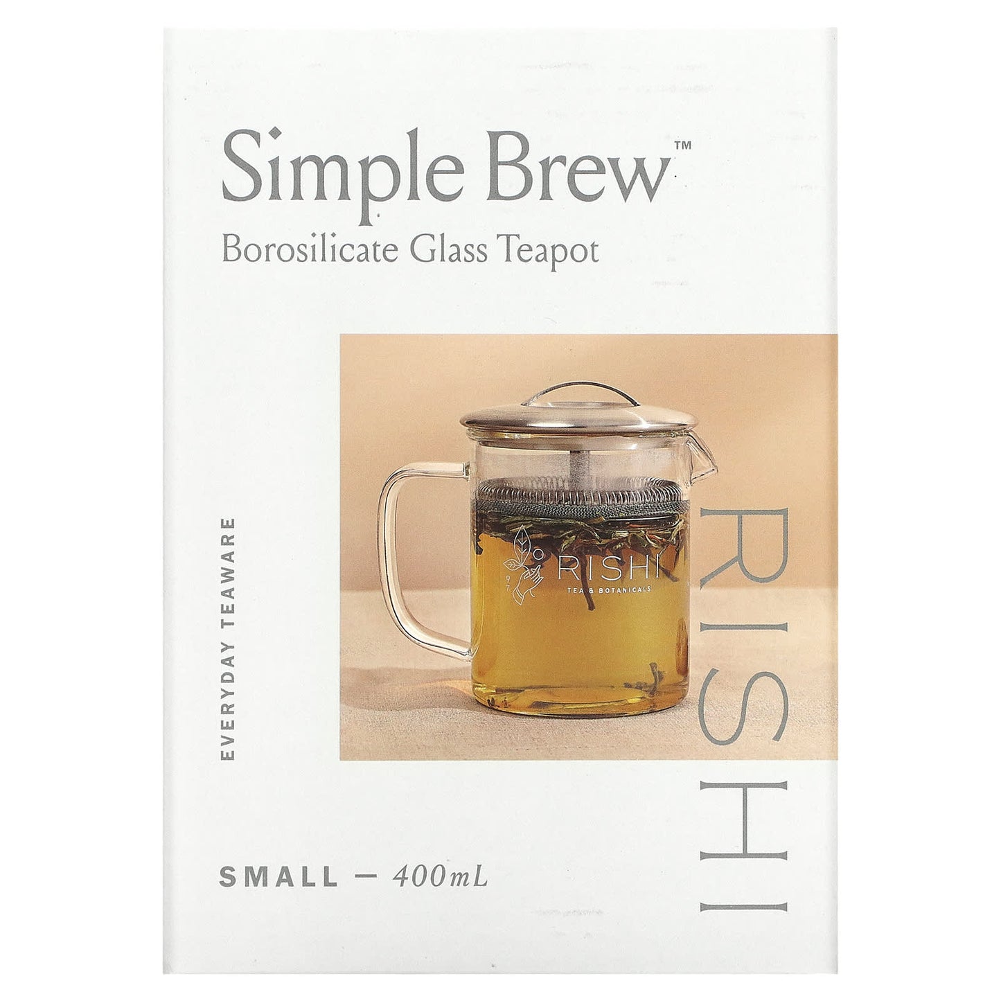 Rishi Tea, Simple Brew, Borosilicate Glass Teapot, 13.5 fl oz (400 ml)