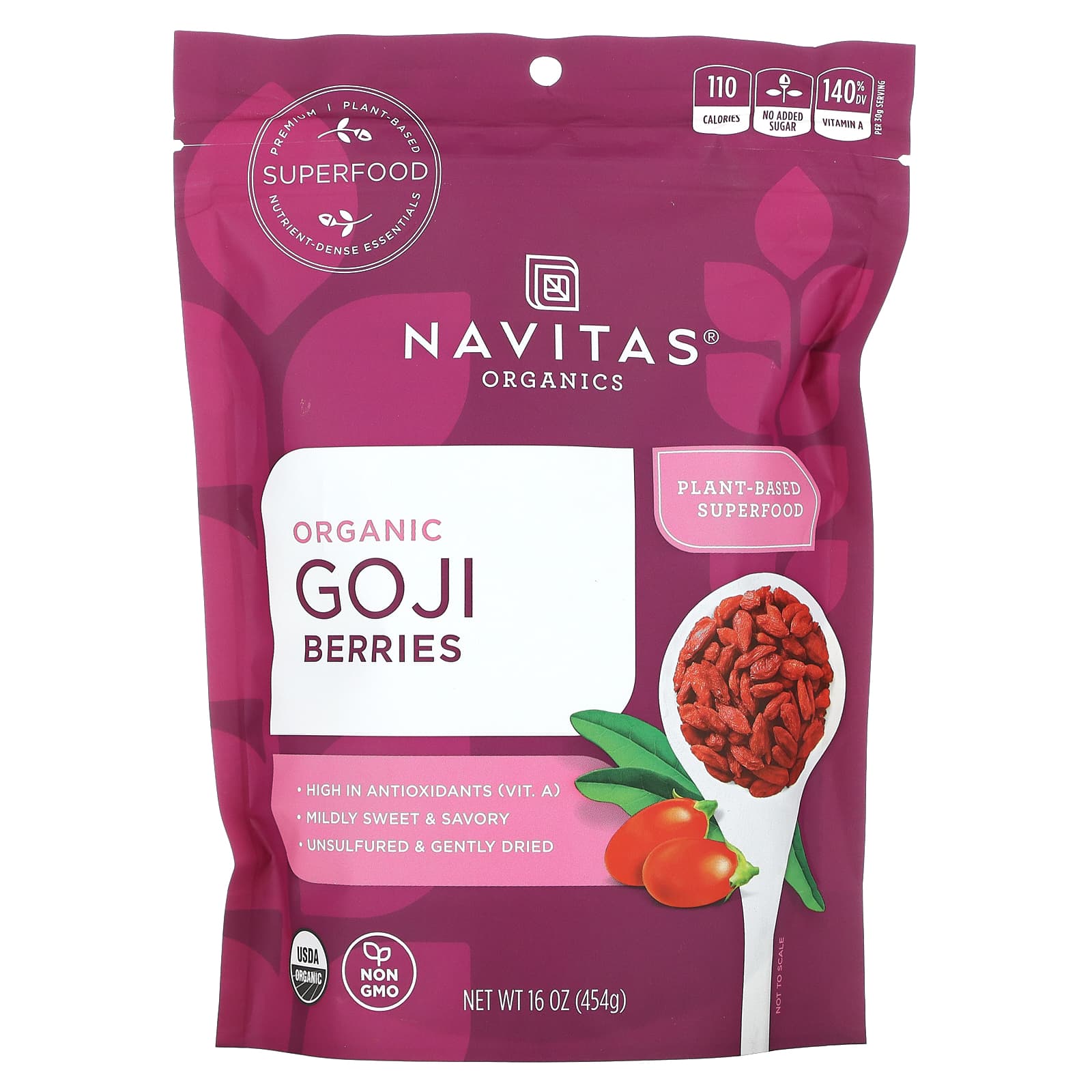 Navitas Organics-Organic Goji Berries-16 oz (454 g)