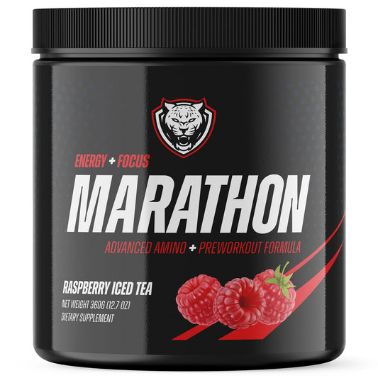 6AM Run-Marathon-Advanced Amino + Preworkout Formula-Raspberry Iced Tea-12.7 oz (360 g)