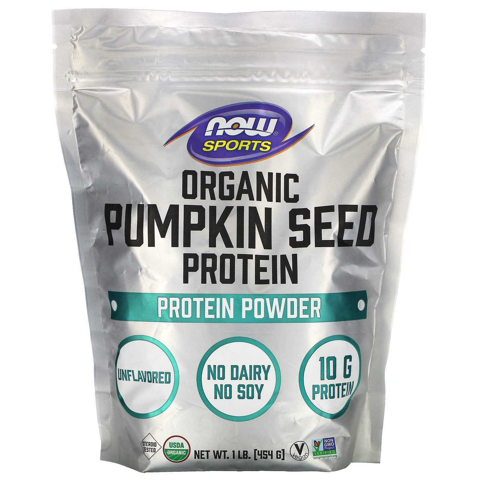 NOW Foods-Sports-Organic Pumpkin Seed Protein Powder- Unflavored-1 lb (454 g)