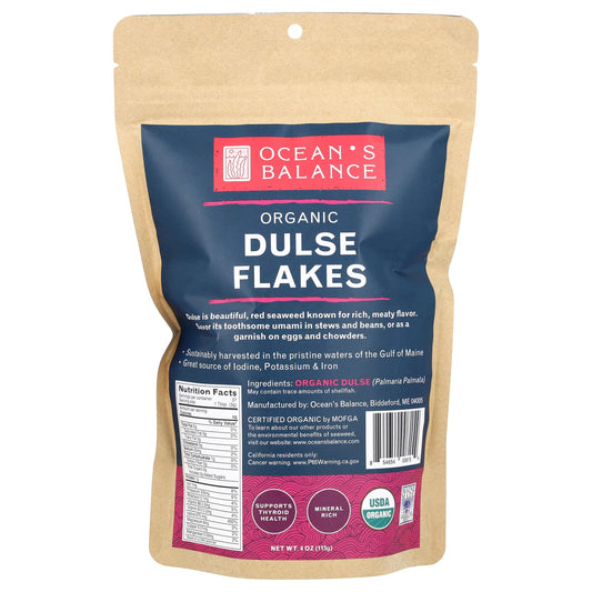 Ocean's Balance-Organic Dulse Flakes-4 oz (113 mg)