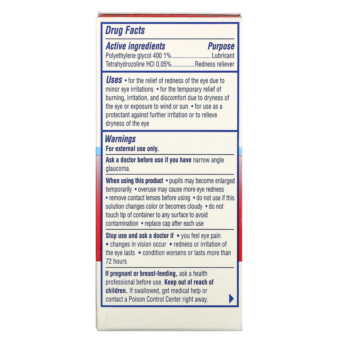 Visine, Red Eye Hydrating Comfort, Lubricant/Redness Reliever Eye Drops, 1/2 fl oz (15 ml)